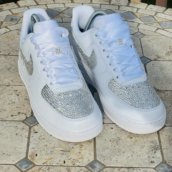 Custom Bling Air Force 1 Sneakers, Bottoms Shoes Women Shoes - Picture 3 of 4